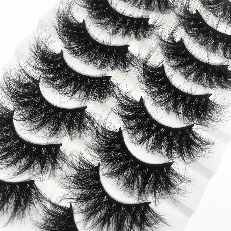 Mink Eyelashes 25mm Lashes Fluffy 3d Mink Lashes Makeup Dramatic Long Natural Eyelashes Eyelash Extension Maquillaje: 8 pairs 6D-13