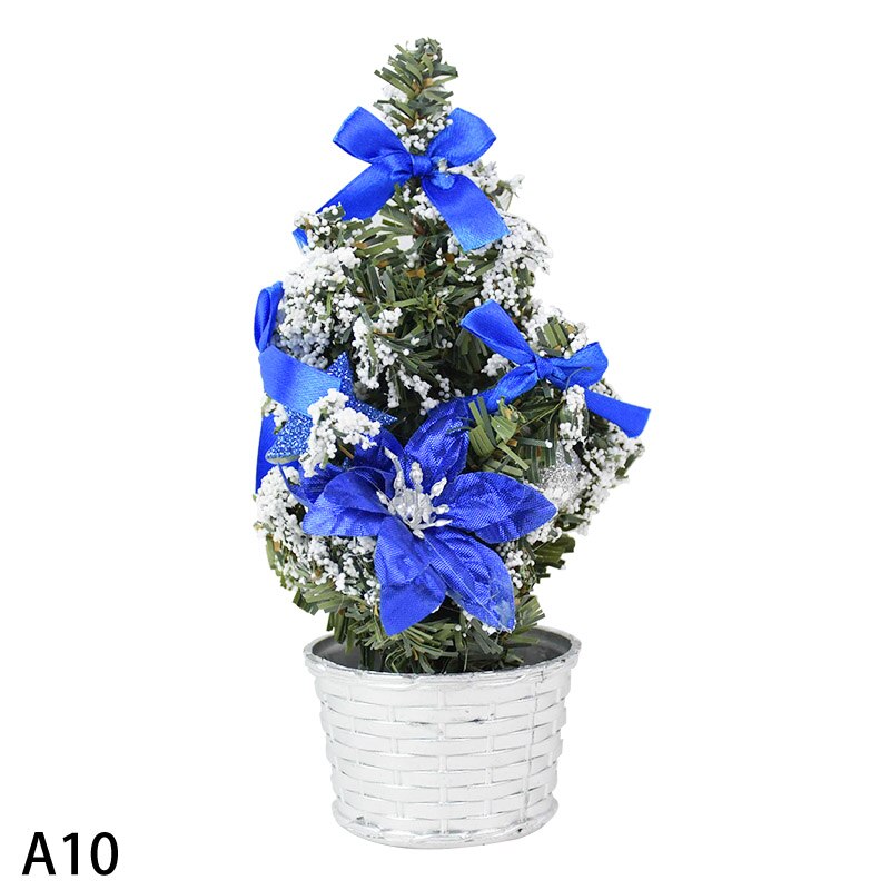 1 pièces Mini arbres de noël artificiels ornements petit pin placé dans la décoration de bureau décoration de noël décor à la maison: A10