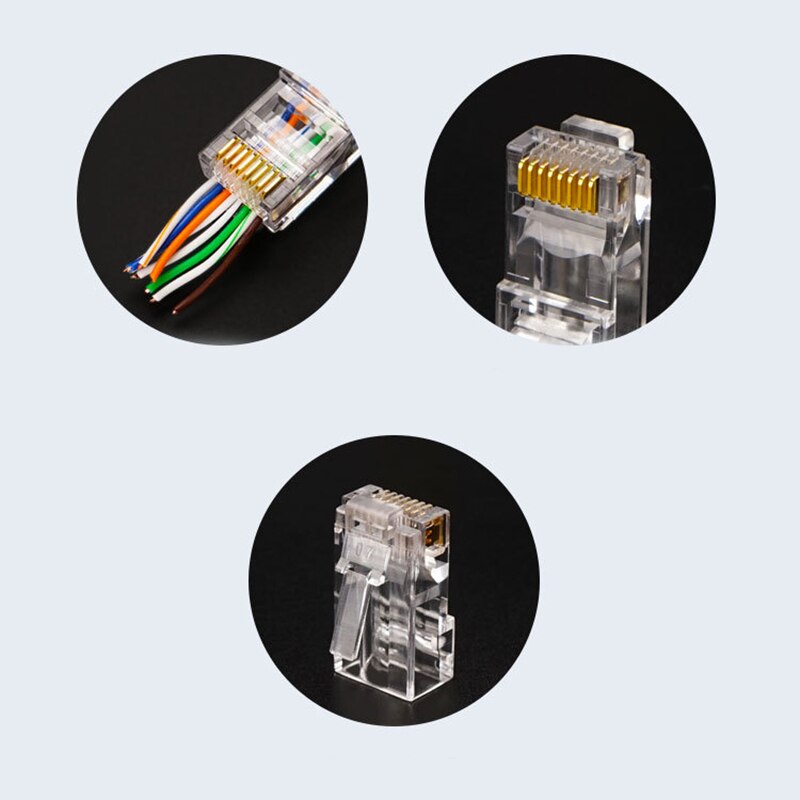 RJ45 Cable Crimper Ethernet Hole Connector Crimping Tool Multi-Function Network Tool Cable Clamp Wire Stripper Set