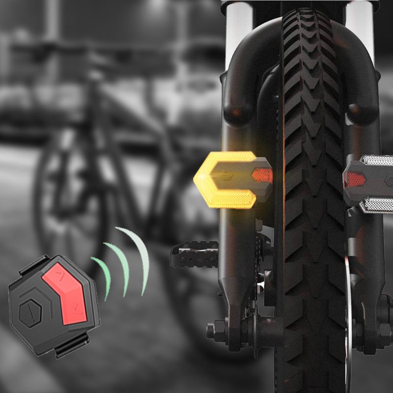 1 Set Fiets Richtingaanwijzers Voor Achter Licht Slimme Draadloze Afstandsbediening Fiets Achterlicht Fietsen Veiligheidswaarschuwing Led Achterlicht