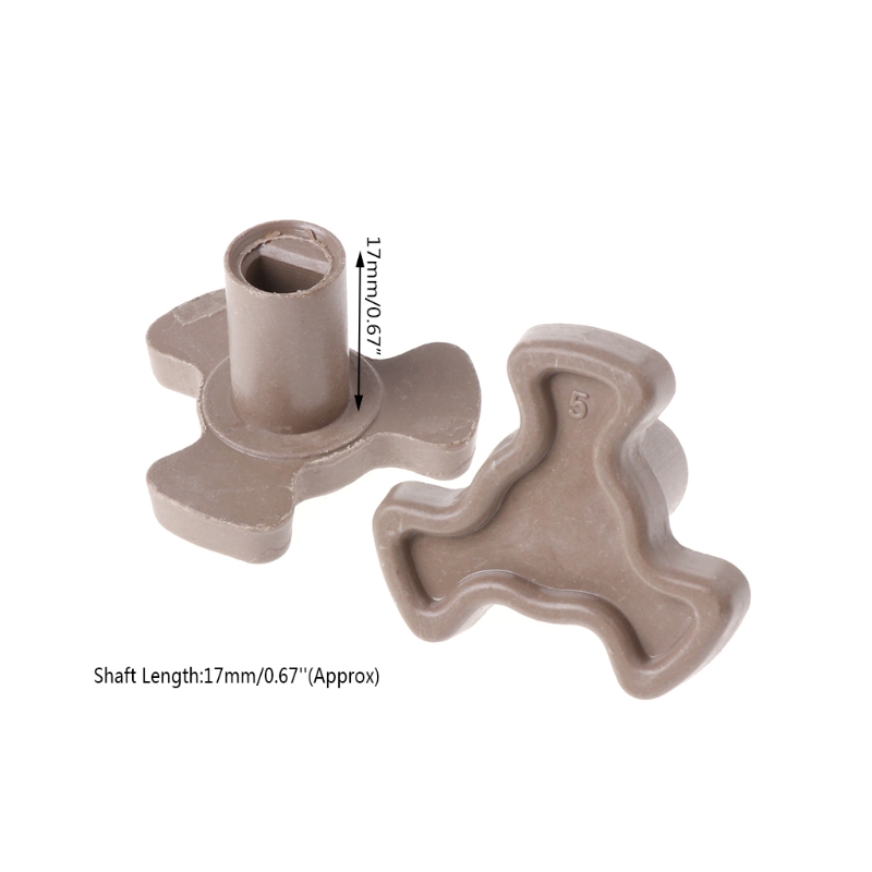 Plato giratorio para horno microondas, eje de bandeja de soporte, acoplador, guía de rodillo, 17mm, 2 uds.