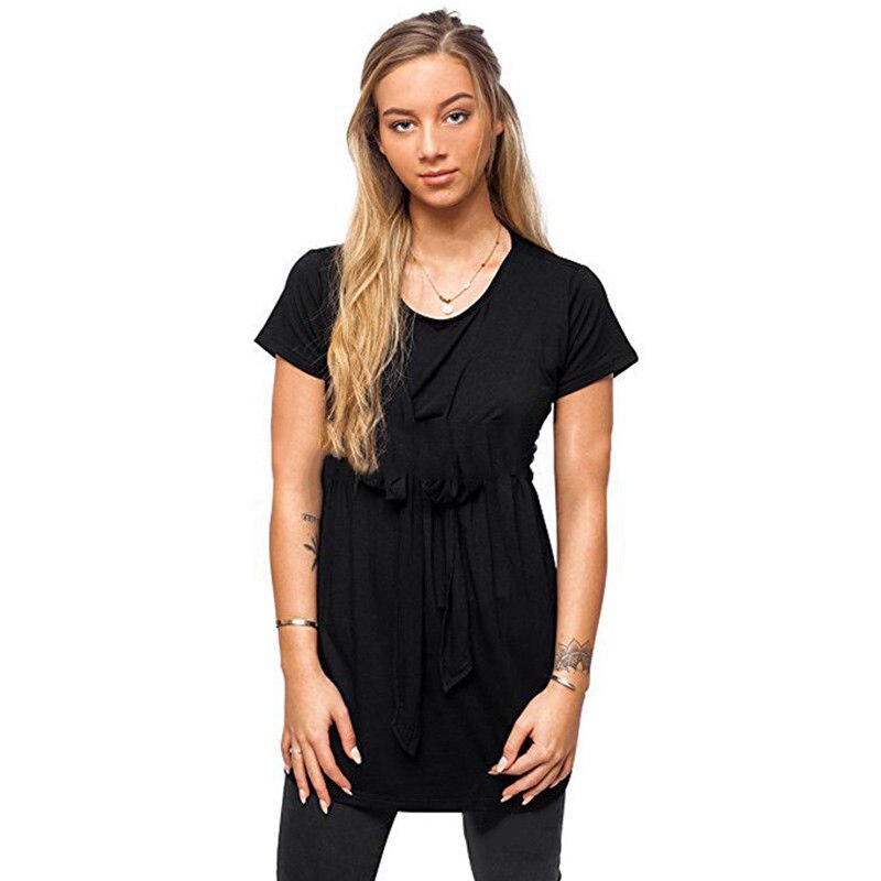 Basic zwangerschapsshirt met biologisch katoen (set van 2) donkerblauw