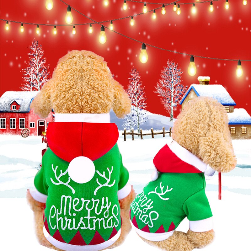 Hond Kerst Kostuum Red Nosed Rendieren Trui Kat Puppy Sneeuwpop Trui Xmas Hond Trui Herfst Winter Kleding