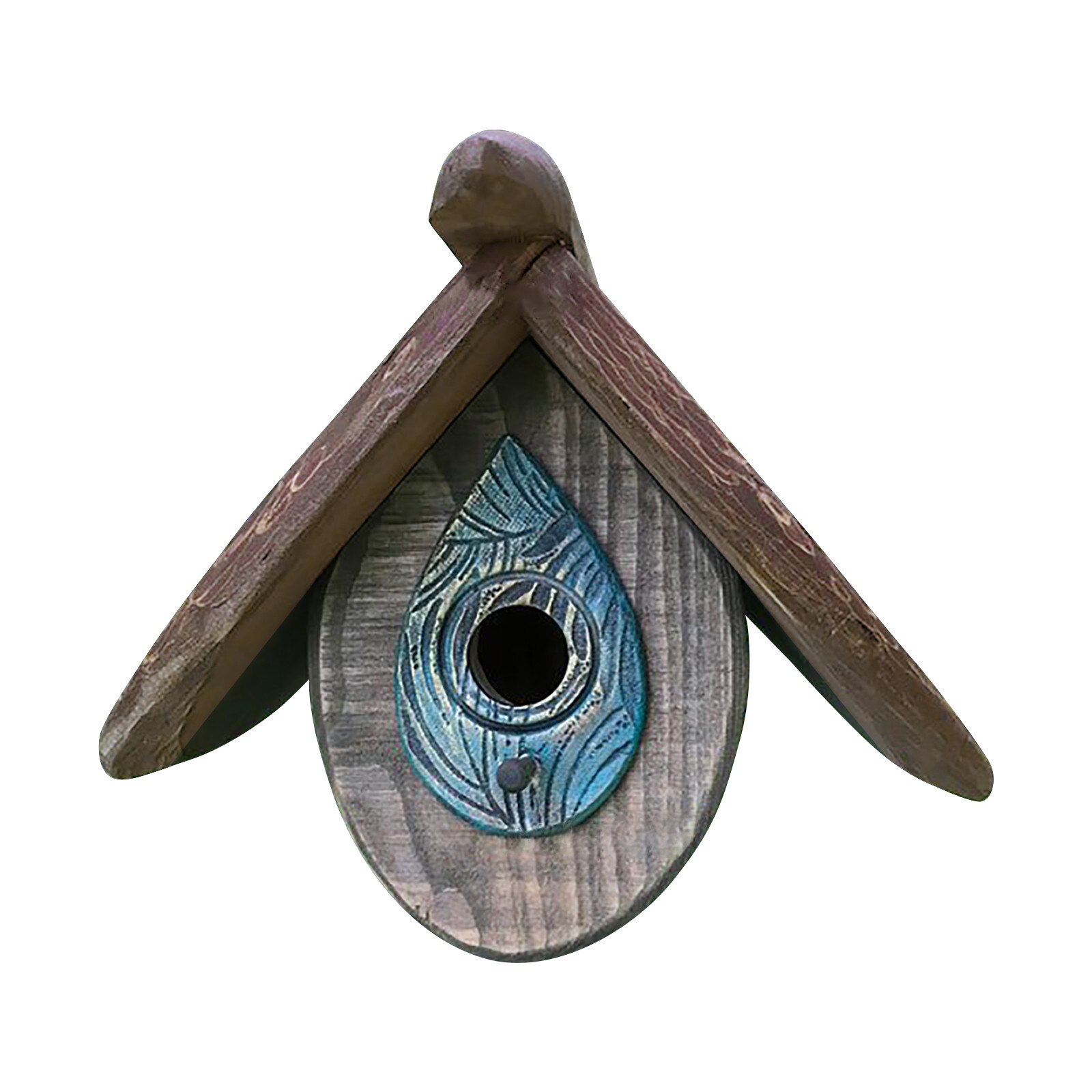 Hanging Wooden Bird Feeder Hand Carved Wooden Birdhouse Outdoor Bird Feeder Spring Decoration Garden Feeding Pet Supplies: Black 