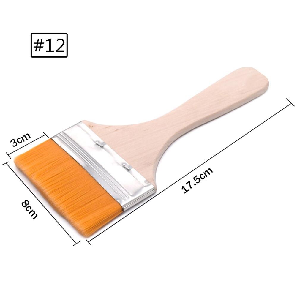 Pinceaux grand pinceau grande surface pour peinture à l'huile taches vernis colles et Gesso outils de nettoyage de copeaux à domicile: 12