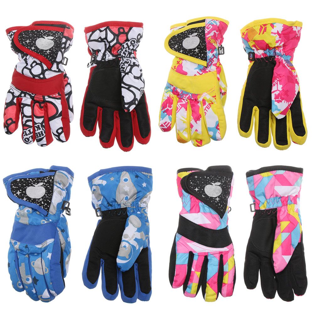 Gants chauds d'hiver pour enfants de 3 à 7 ans, pour le Ski, à manches longues, pour garçons et filles