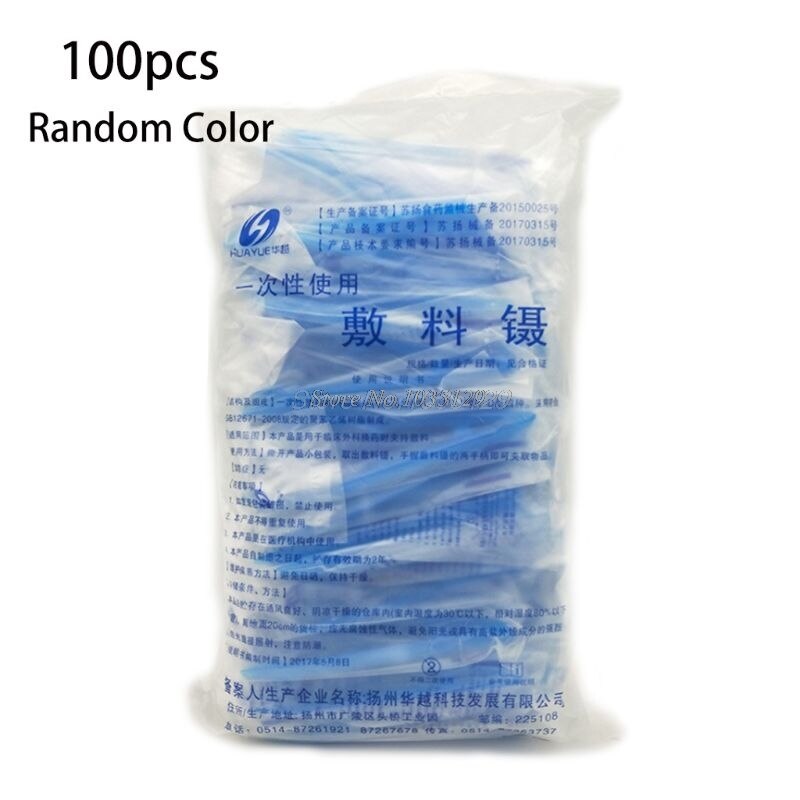 100 Pcs/pack jetable en plastique pince à épiler ensemble d'outils à main couleurs aléatoires et directe