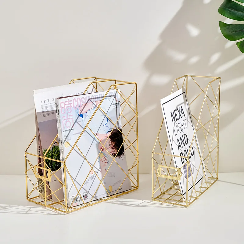 1/2- lags jerngitter bokorganisator bokholder hylle bokstøtte skrivebord aviser fil oppbevaringsboks holder hjemmeinnredning