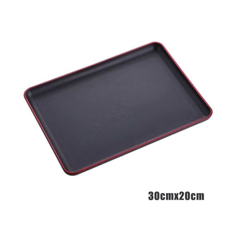 Bandeja Rectangular de plástico para servir, bandejas para servir alimentos, antideslizantes, resistentes a los arañazos: 30cmx20cm