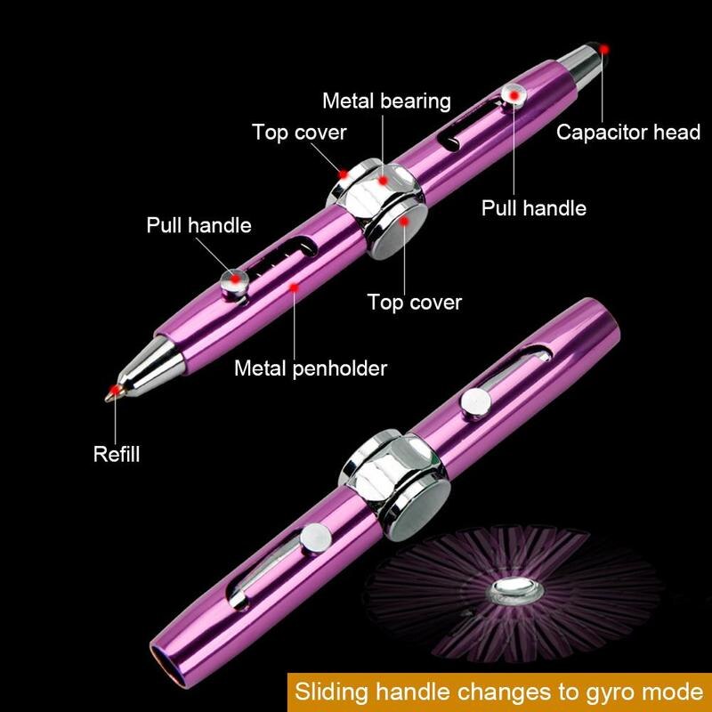 Speelgoed Voor Meisjes Balpennen 3 In 1 Multi-Functionele Hand Gyroscoop Pennen Stylus Pen Pen Schrijven Levert Relief Stress Capa