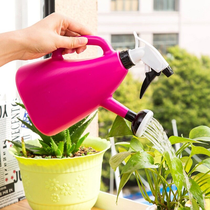 Practical Dual-Purpose Watering Spraying Pot 1L Hand-Pressed Household Gardening Watering Cans Adjustable Garden Supplies