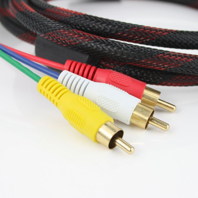 Hdmi Male Naar 5 Rca Mannelijke 5FT / 1.5M Rgb Audio Video Av Component Converteren Adapter Kabel Cord Wire voor Hdtv