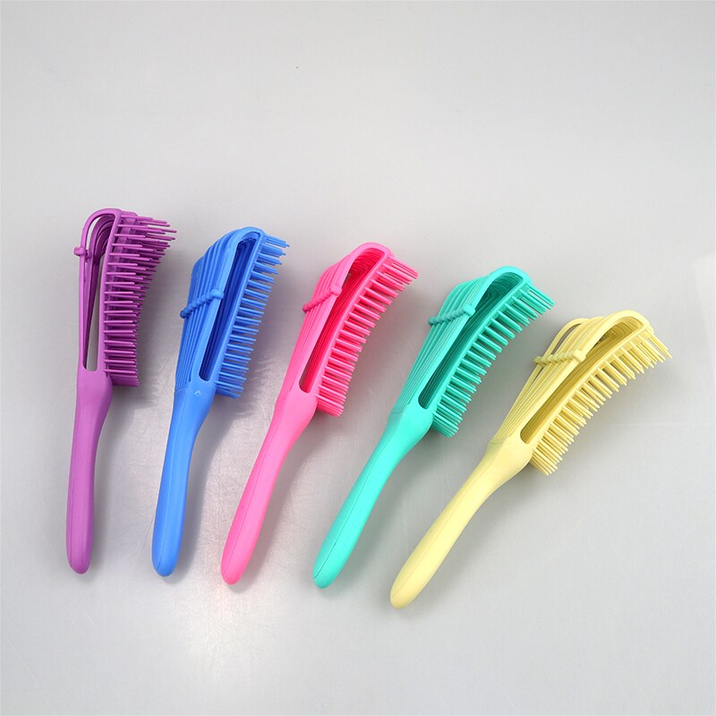 Cepillo desenredante 4c para cabello rizado, cepillo desenredante para cabello mojado, grueso y rizado, ajuste el cabello, masaje del cuero cabelludo, cepillo para desenredar el cabello