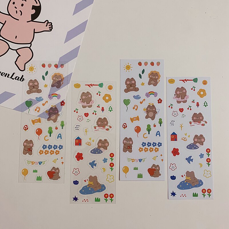 eins Karikatur gummibärchen Aufkleber DIY Scrapbooking glücklich planer Müll Tagebuch schreibwaren Mädchen Tagebuch fotoalbum Dekoration aufkleber: A