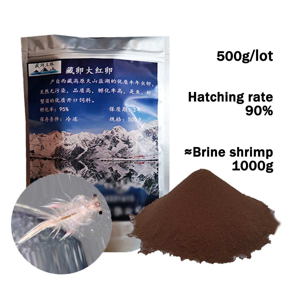Artemia Shelling Brine Shrimp Egg Artemia Cysts 90% Hatch Rate Small Fish Feed Dried Daphnia Originating In Tibet Salt Lake
