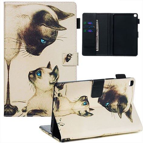 Tablet Case for Samsung Galaxy Tab A 8.0 SM-T290 SM-T295 - Leather with Animal Print & Shockproof TPU Back: YB-A7