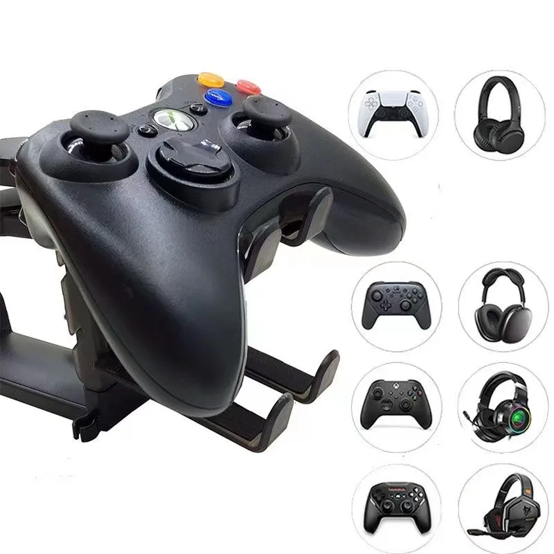 2In1 Gaming Hoofdtelefoon Stand Verstelbare Bureau Rand Haak Gamepad Headset Bureau Hanger Rotatie Headset Ondersteuning Oortelefoon Houder