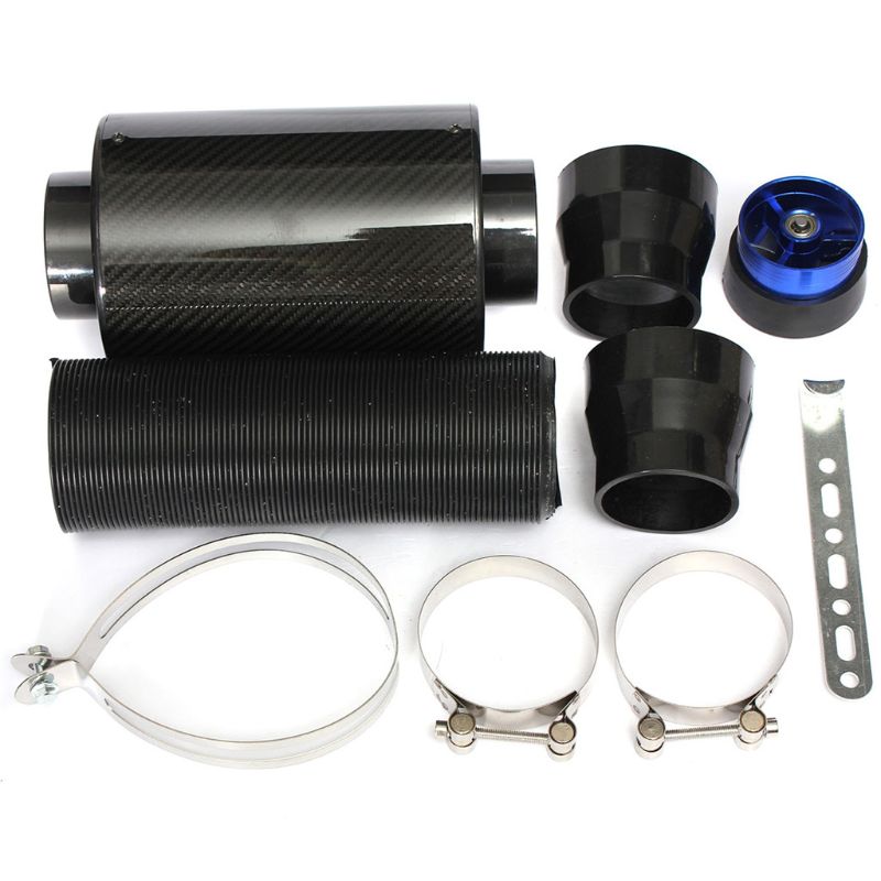 Universal Universal Carbon Fiber Cold Air Filter Box Feed Enclosed Induction In Y98C