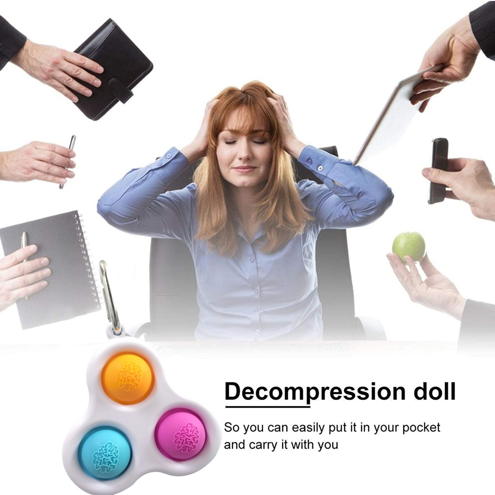 3Pcs Sstress Relief Fidget Speelgoed Fidget Speelgoed Pack Zintuiglijke Speelgoed Intelligentie Ontwikkeling Training Vroege Onderwijs Eenvoudige Kuiltje Speelgoed