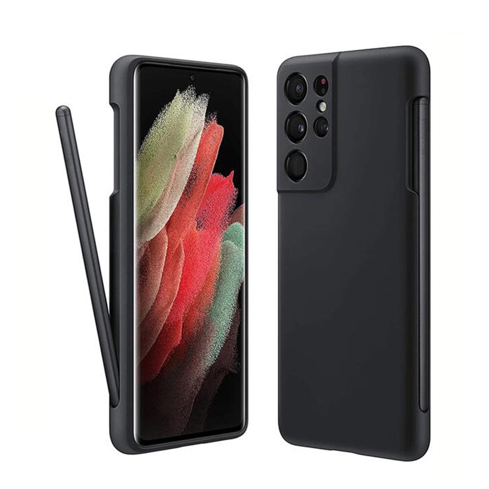 For Samsung Galaxy S21 Ultra Stylus Mobile Phone S Pen and Case Silicone Cover Built-in Stylus Pen Slot 2022 S21 Ultra S Pen
