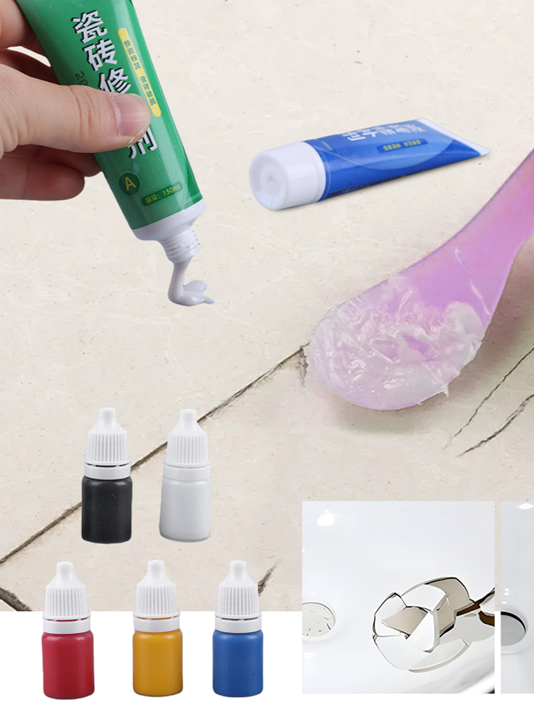 Tile Repair Kit Marble Repair Kit Tile Stone Crack Repair Kit Ceramic Tile Repair Paste for Cracks Holes Chips Scratches Dents