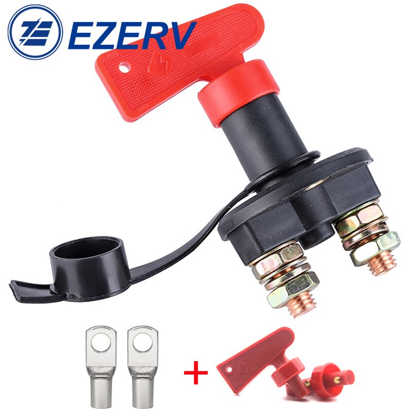 12V 24V Red Key Cut Off Battery Main Kill Switch Vehicle RV Power for Auto Truck Boat camper trailercaravana accessories