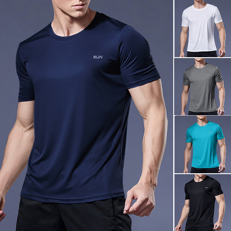 Camiseta interior de manga corta para hombre, camiseta atlética de secado rápido, ropa interior de seda ligera para correr, entrenar y Fitness, 1 unidad