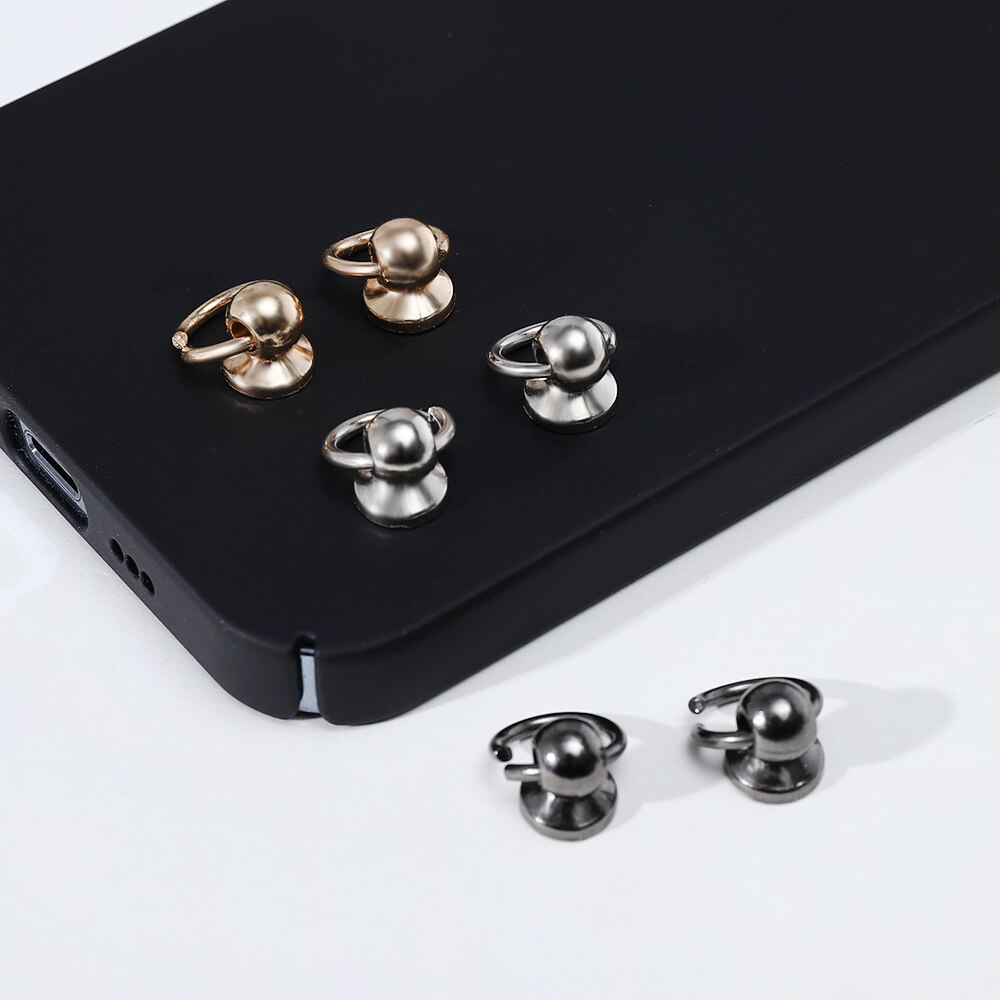 10 sztuk metalowa kula Post z O Ring szpilki nity gwoździowkręt powrót okrągłe głowy Spot kolce skóra Craft telefon dekoracyjna obudowa akcesoria