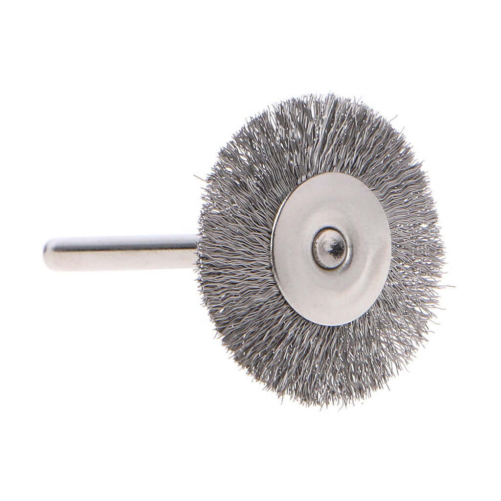 10 pcs 22mm Platina Mes Roestvrij Staaldraad Wiel Borstel Dremel Rotary Tool voor Mini Boor Dremel Polijsten Dremel accessoires