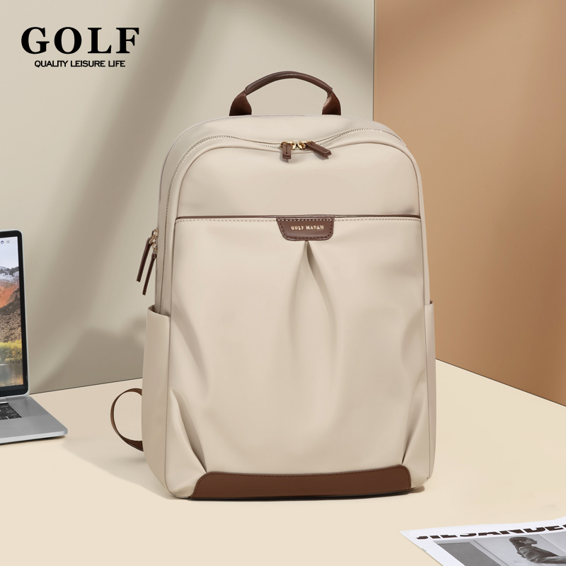 GOLF Laptop Backpack Women 15 Inch Waterproof Black Travel Backpacks Zipper Business Commuter Computer Bags