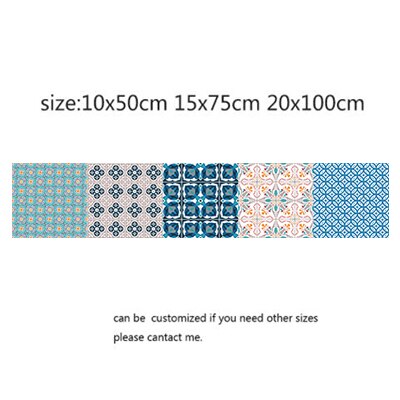 10/15/20cm Classical Morocco Style Tile Stickers Wall Sticker Kitchen Adhesive Bathroom Toilet Waterproof PVC Wallpaper: 2 / 30x150cm