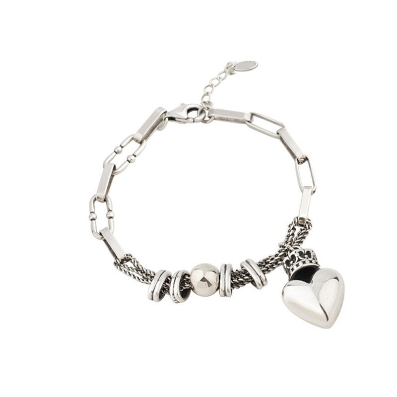 Ins Mode 925 Sterling Zilveren Dikke Ketting Armbanden Voor Vrouwen Elegante Liefde Hart Verjaardagsfeestje Fijne Sieraden