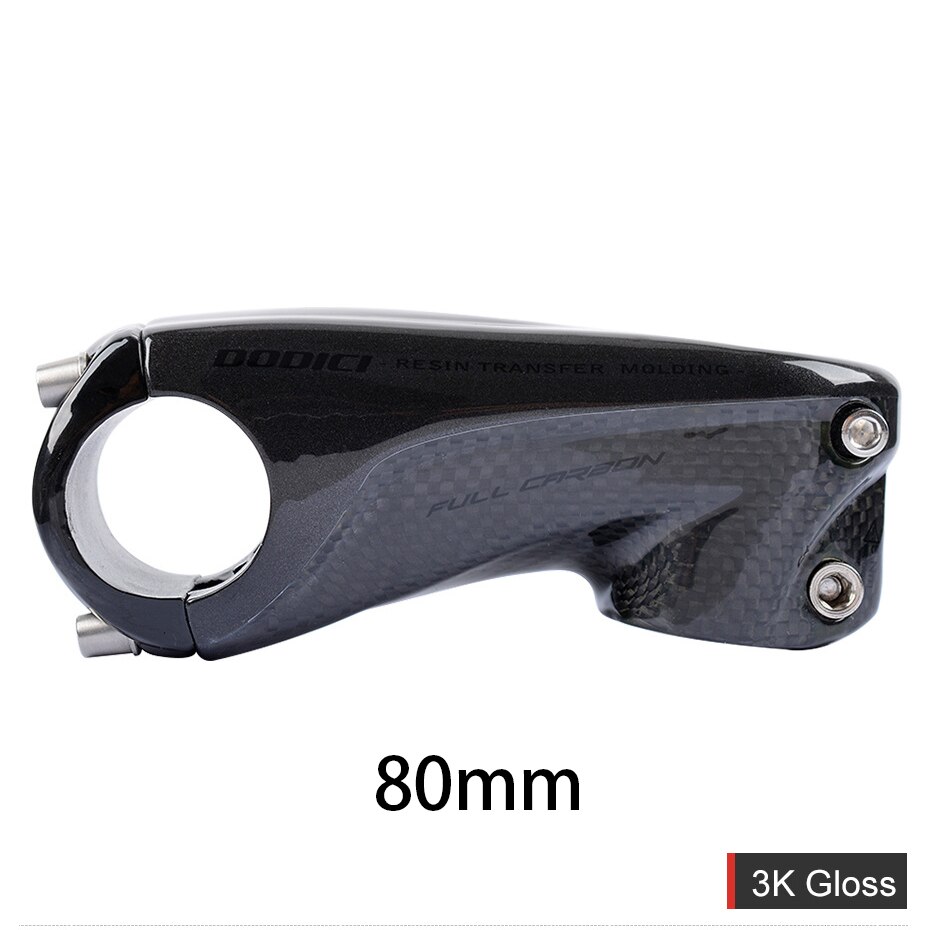 Dodici Full Carbon Fiber Fiets Stem 31.8*80/90/100/110Mm Stuurpen Mtb racefiets Stuurpen 6 Graden Fietsen Stuurpen Onderdelen: Gloss 80mm