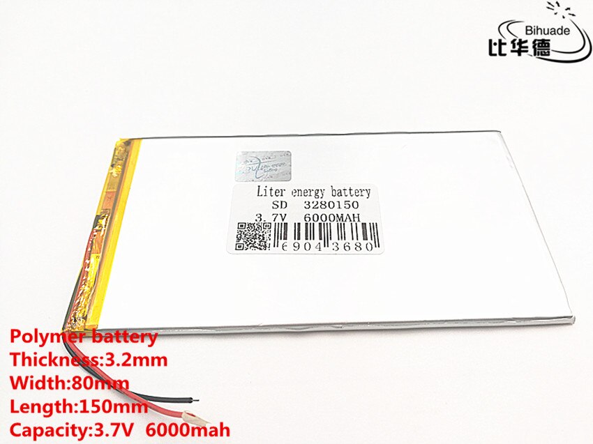 1 pz/lotto Buon Qulity 3280150 3.7 V 6000 mAH batteria Reale 5900 mAh Li-Ion per V88 V971 M9
