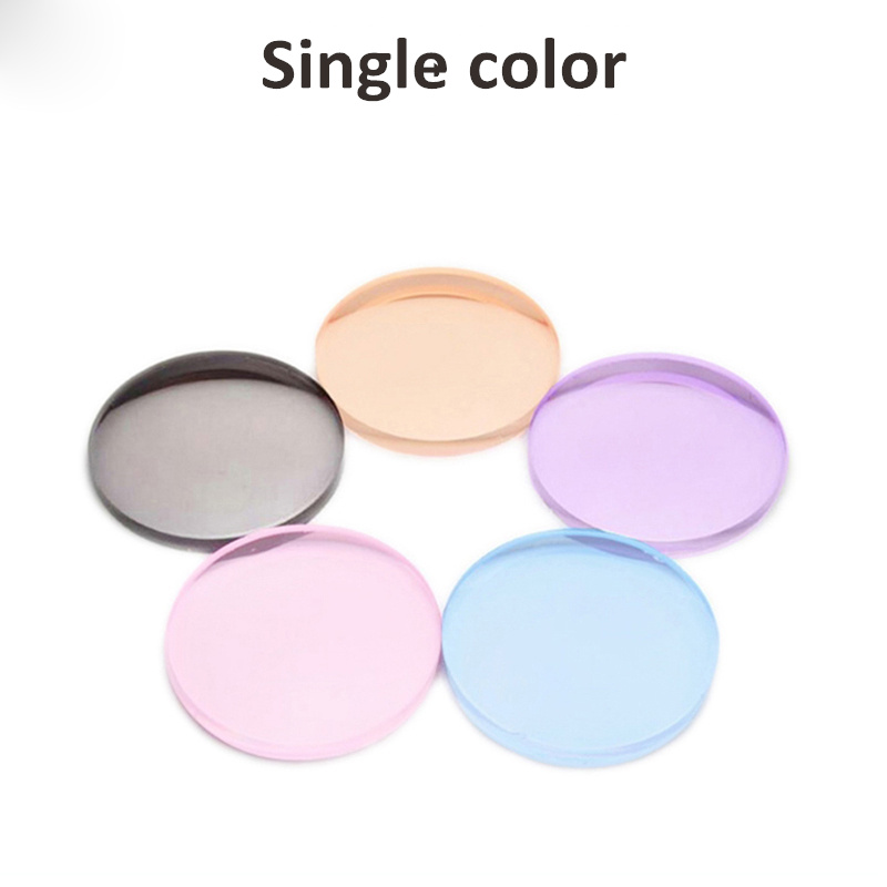 Lentes de óculos ópticos de resina, lentes fumadas com prescrição para miopia e hipermetropia, lentes para óculos de sol 2 peças, 1.56 1.61: Single Color / 1.61