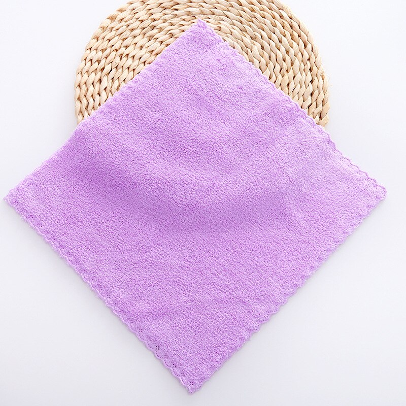 Højdensitet koralfleece firkantet håndklæde 30 ﹡ 30 børne & #39 ;lommetørklæde absorberende: 1