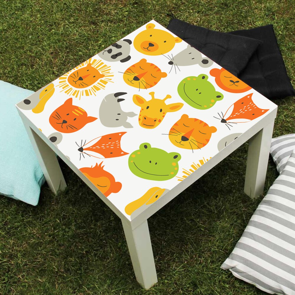 Cartoon Cat Tiger Animal Table Sticker For Kids Room Cafe Cute Waterproof Table Cover Removable Contact Paper Home Decor