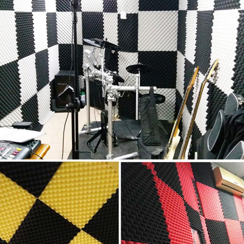 6pcs 30X30X4CM Soundproofing Acoustic Foam Tiles Noise Sound-Absorbing KTV Studio Room Absorption Tiles foam