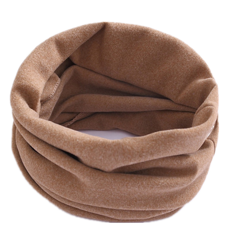 Solid Candy Kleur Baby Sjaal Katoen Ring Sjaal Kinderen Hals Kraag Jongen Kinderen Halsdoek Herfst Winter Meisjes Sjaal: solid brown