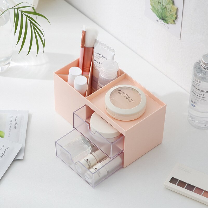 Multifuncional plástico caneta titular organizador de maquiagem para armazenamento cosmético cuidados com a pele caixa de jóias organizador de mesa acessórios de escritório