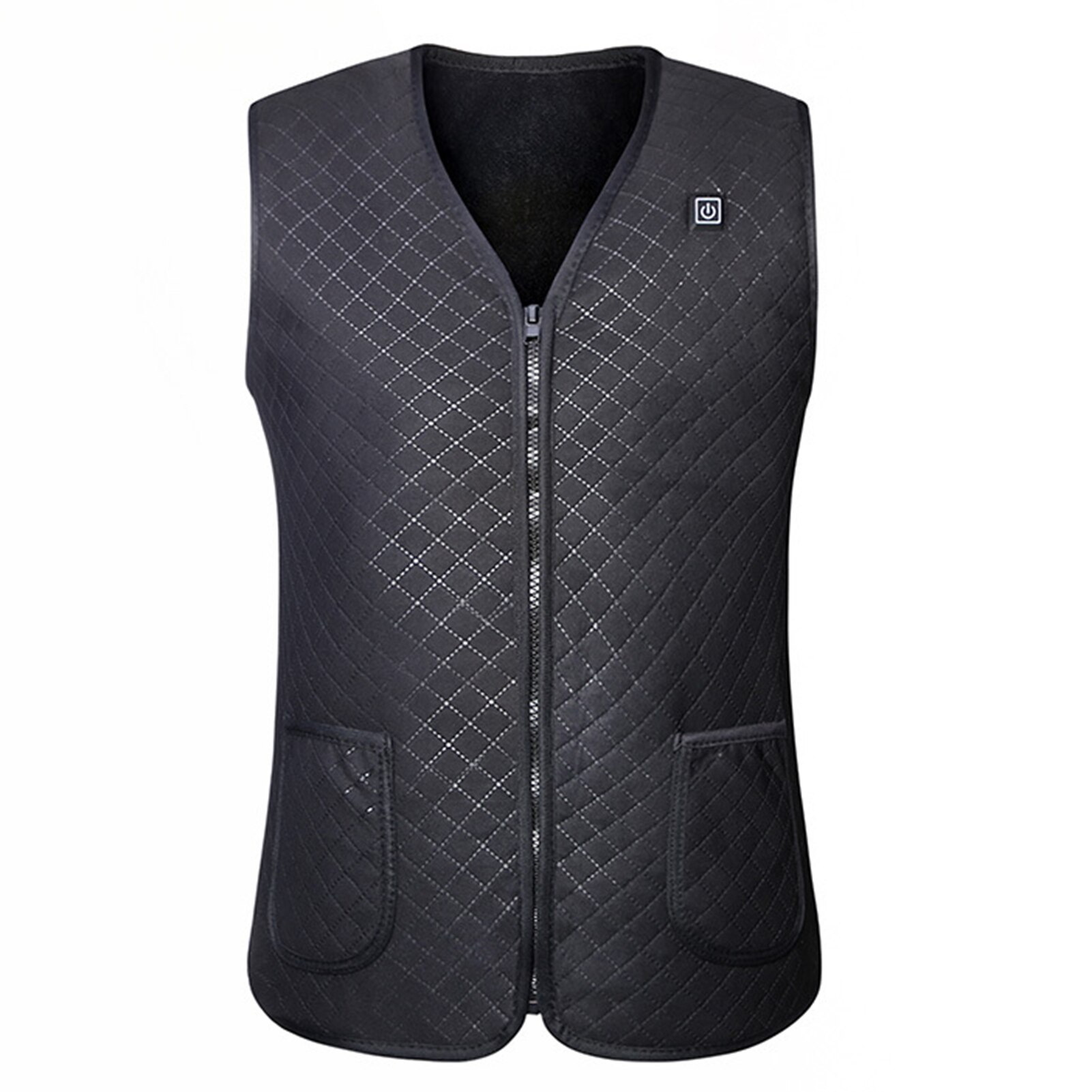 Chaleco inteligente con interruptor dual para hombre, chaqueta con calefacción eléctrica de 3 zonas, ropa deportiva, chaqueta acolchada con calefacción USB: XXXL