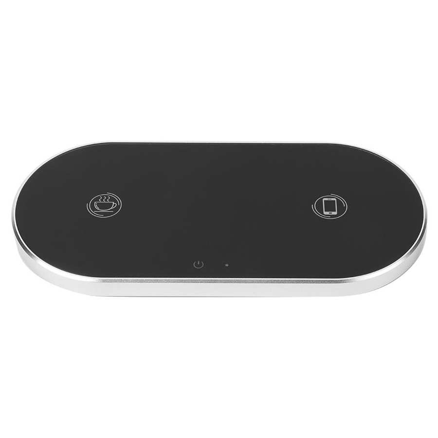 Kubek termiczny robić kawy termostatyczny podgrzewacz przyssawki poduszka elektryczna herbata woda mleko podgrzewane kubki podstawka z funkcją ładowania bezprzewodowego