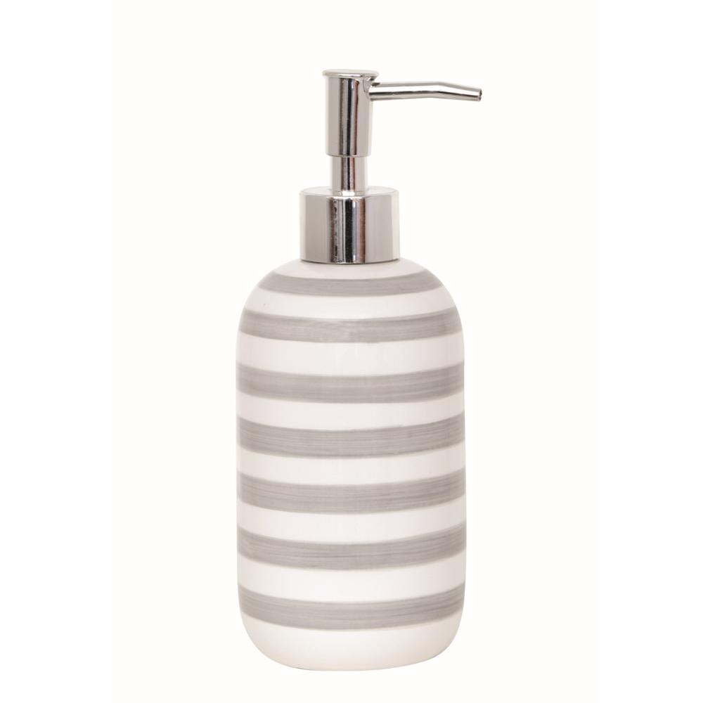 Lot pour accessoires de salle de bain en céramica MSV collectables Deauville couleur gris: Distributor of soap