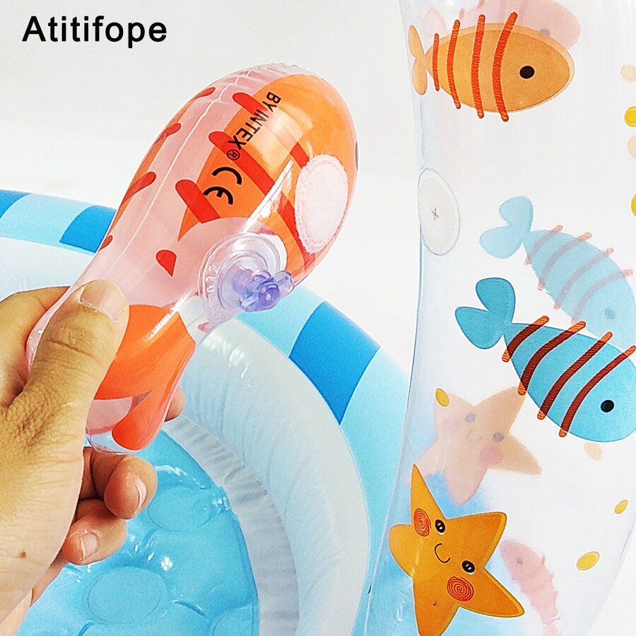 Søde interessante søstjerner formet top-ring oppustelig støtte plast lyse farver børns oppustelige pool soppebassin