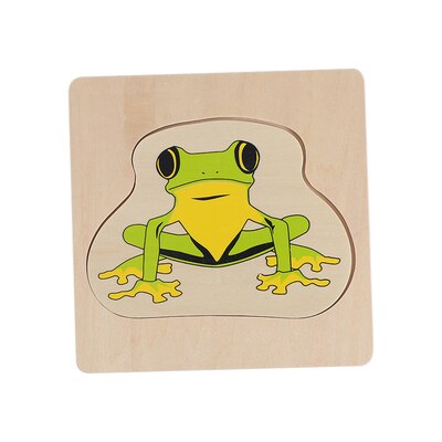 Multi Schichten Holz Puzzle Lebensdauer Zyklus von Mann Frau Frosch Sonnenblume Schmetterling Rätsel für freundlicher Montersial Wissenschaft Materialien: Frosch