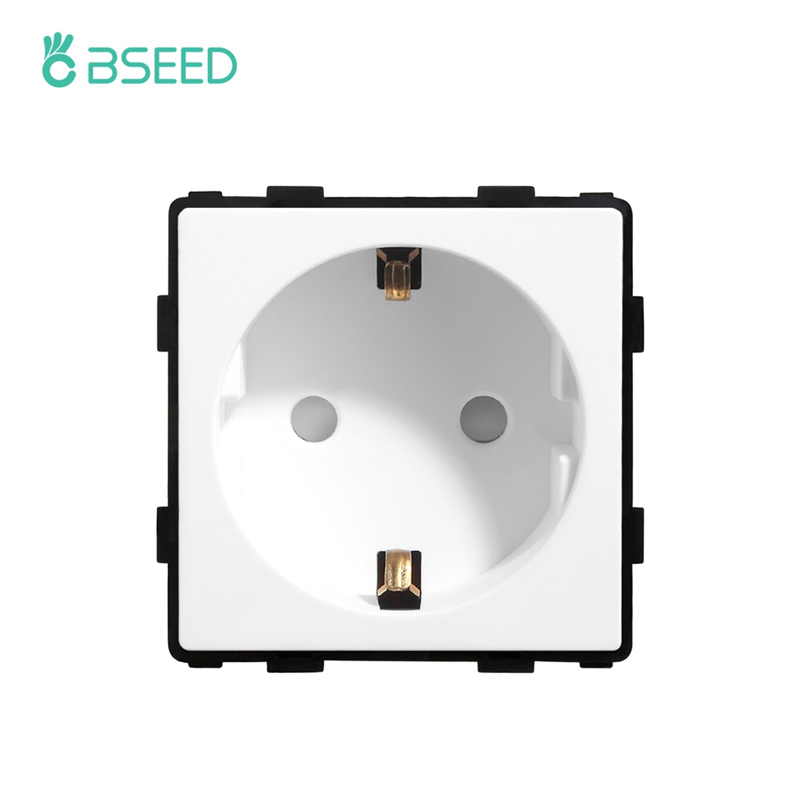 BSEED 1/2/3Gang Light Switch Touch LED Dimmer Sensor Switch Function Keys Wall Panels Glass Frame EU Wall Socket DIY Parts: EU Socket Part