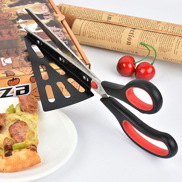 1 stk pizza sakseskærer rustfrit stål sakseskåret pizza med aftagelig spatel tsh shop