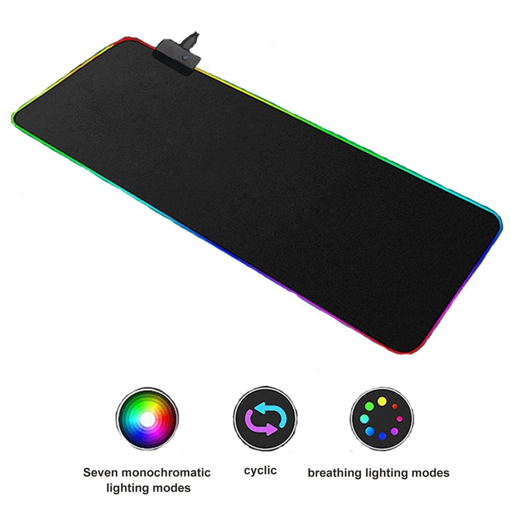 1 pcs Colorful RGB luminoso Sinfonia mouse pad Gaming mouse pad RGB Colorato Gaming Mouse Pad Grande Rilievo di Mouse