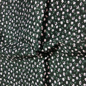 Tela de popelina de algodón con estampado de flores, tela de popelina negra y real de 50x145cm para costura artesanal, vestido de tela para bebé, retazos: design E