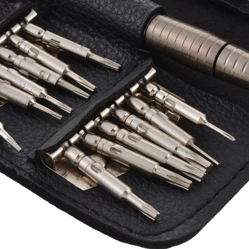 25 in 1 præcision torx skruetrækker mobiltelefon tegnebog reparationsværktøjssæt til mobiltelefon elektronik pc